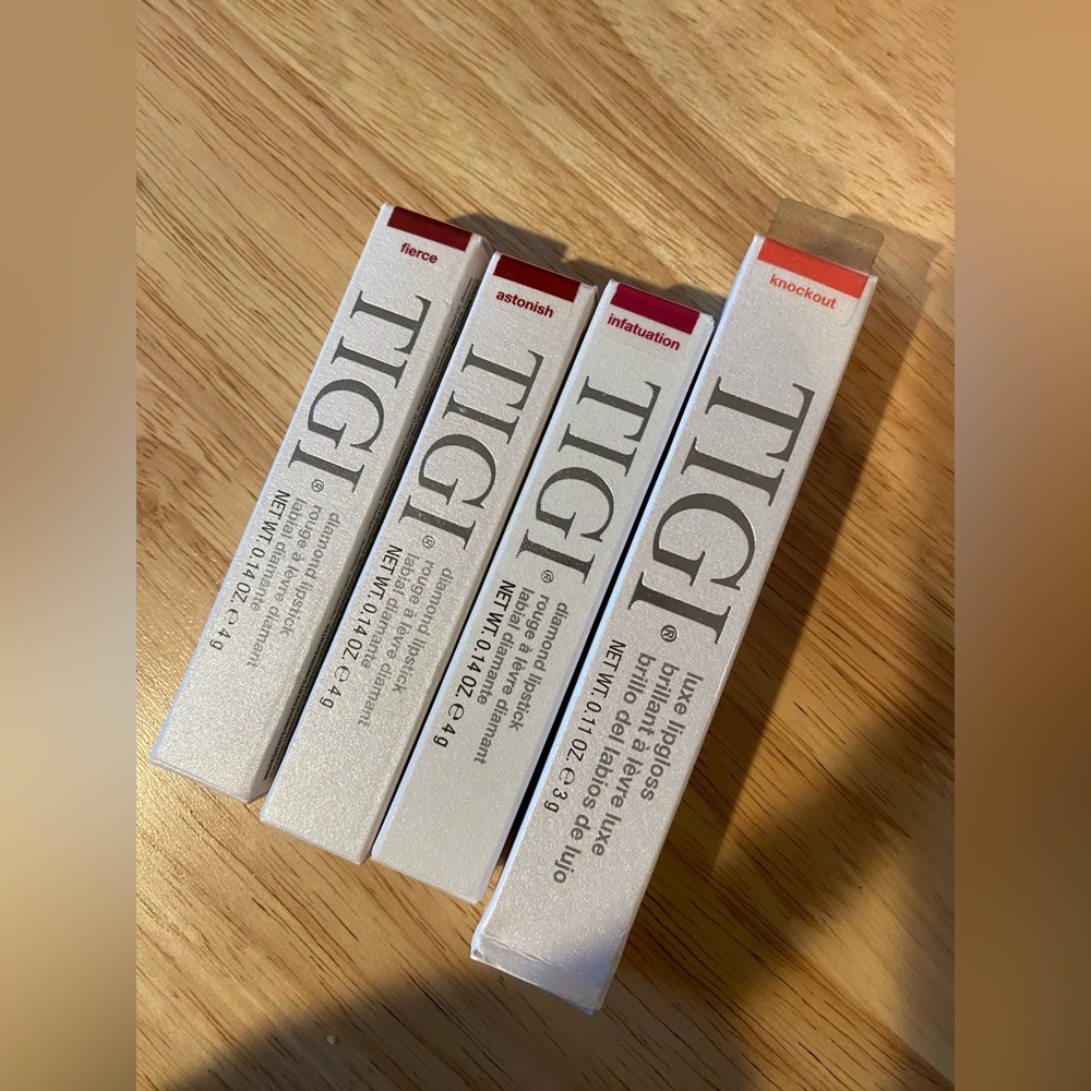 lot of brand new lipsticks and lipgloss